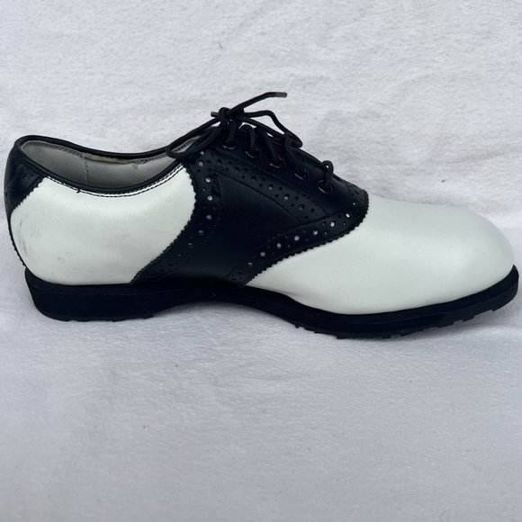 Mizuno men's spikeless golf lace up golf shoes 9527 Size 8.5 Wide EUC - Picture 3 of 10